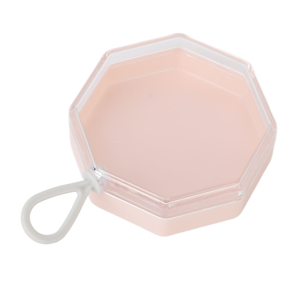5 Stk Powder Puff Opbevaringsboks Etui Bærbar Organizer Container Transparent plastik