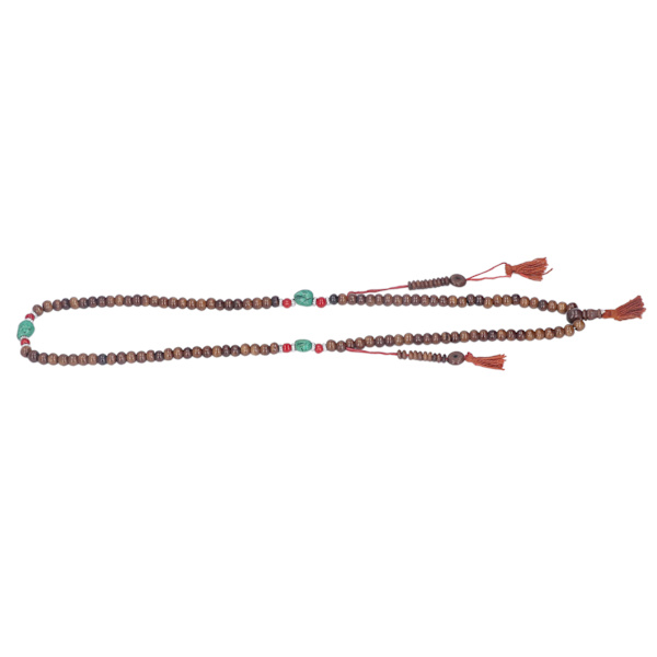 Buddhalaiset rukoushelmet 108 helmeä Yak-luu Etninen tyyli Tumma kannettava rukoushelmet meditaatiojooga rukousnauha kaulakoru parantamiseen