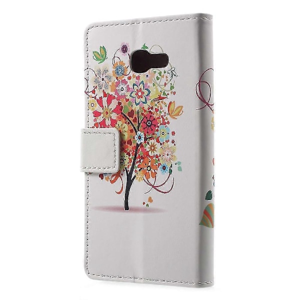 Kotelo Samsung Galaxy A5 (2017) -puhelimelle, painettu naarmuuntumaton lompakkokotelo jalustalla, Tree Zekai -tyyli J Samsung Galaxy A5 (201