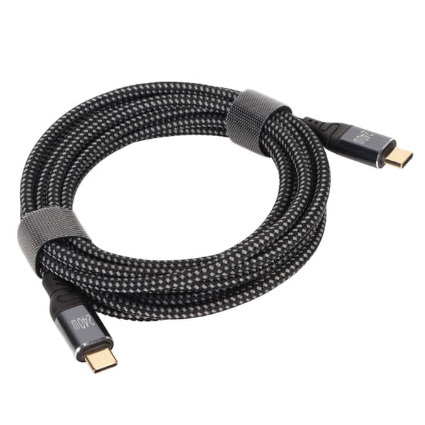 USB C till USB C-kabel Han till Han PD240W 3 meter lång PD3.1 E-märkt chip Typ C laddningskabel för bärbar dator telefon surfplatta