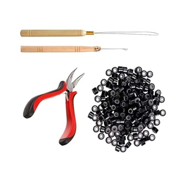 4 stk. parykk tang sett robust lett parykk hår extensions tang sett for salong stue