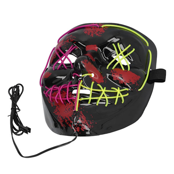 LED Halloween-naamio Pelottava Valo Glowing Mask Cosplay Pukuja Halloween ja Joulu