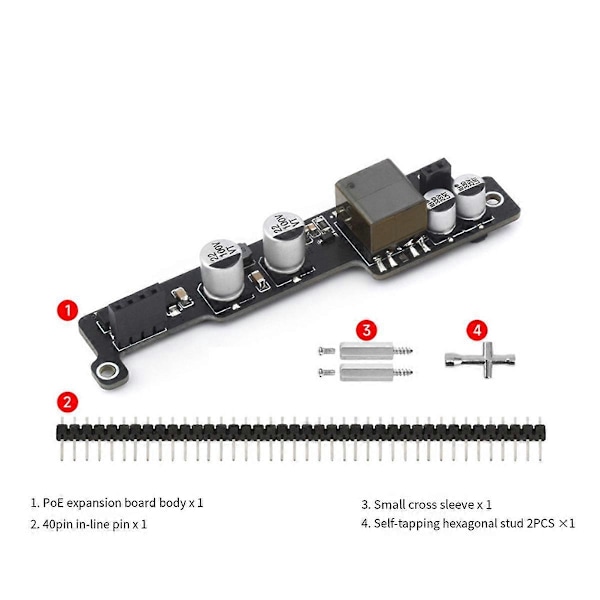 POE-MODUL Strømforsyning Over Ethernet Utvidelseskort for