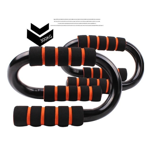 S-formade push-up-stativ - 1 par, 10,4 cm X 11,4 cm, stödstång med skumgrepp för bröst-, arm- och axelträning
