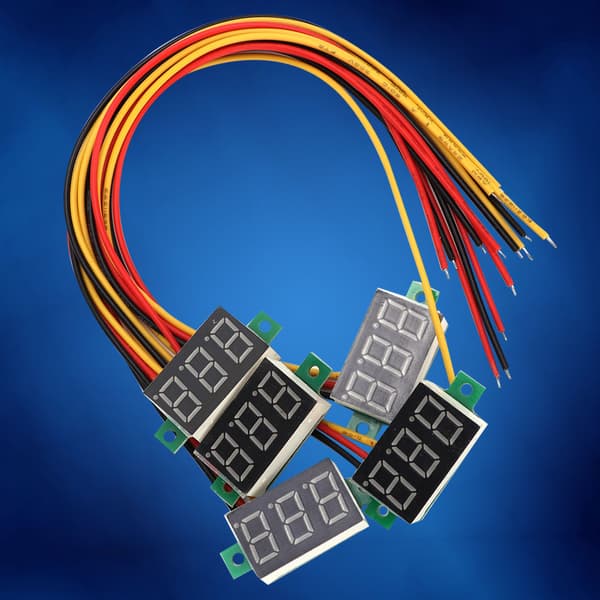 5 stk. Blå 0,36 tommer Digital Display DC Voltmeter Tre Tråds LED Volt Meter Spændingsovervågning