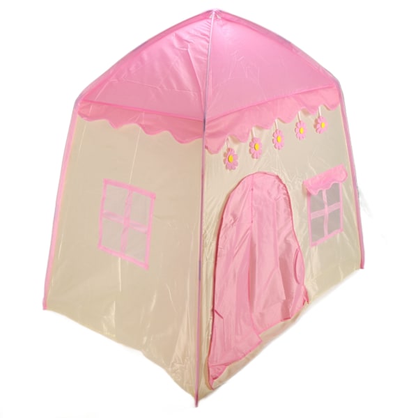 Princess Castle Play Tent - Bärbar Vikbar Blomstertält för Barn för Inomhus- och Utomhusbruk
