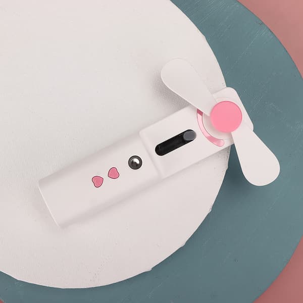 USB Nanometer Atomizer Bärbar Handhållen Hydrerande Sprutmaskin med Fläkt Rosa