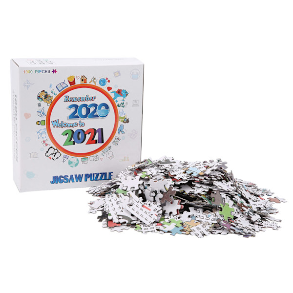 1000 brikker puslespill papir minnes 2020 år pedagogiske leker for voksne og barn A-type