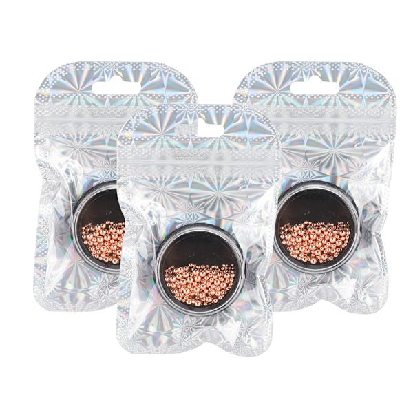 3 Box Nail Art Muodikas teräspallokynsi Tee itse metalliset mikrohelmet manikyyrityökaluGZ11