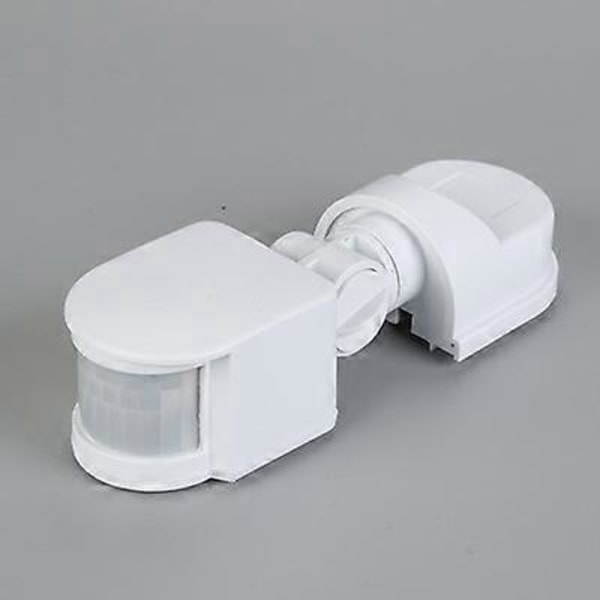 110V-240V Justerbar Kroppsrörelse Infraröd Sensor Detektor Lampa Strömbrytare (vit)