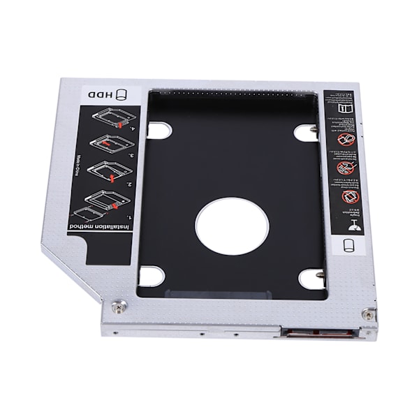 9,5 mm aluminium SATA HDD SSD-kabinet harddiskdrev bay-caddy optisk DVD-adapter til bærbar computer