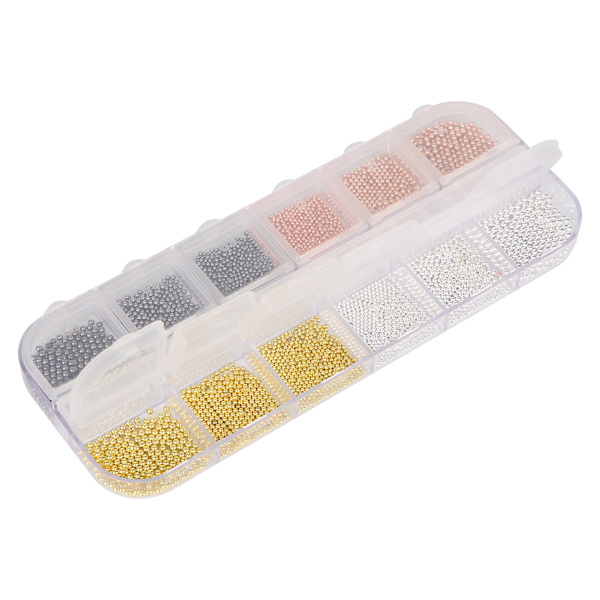 Nail Art Teräspallokoristeet Sekakokoiset manikyyri DIY-sisustushelmet kotisalonkiin07