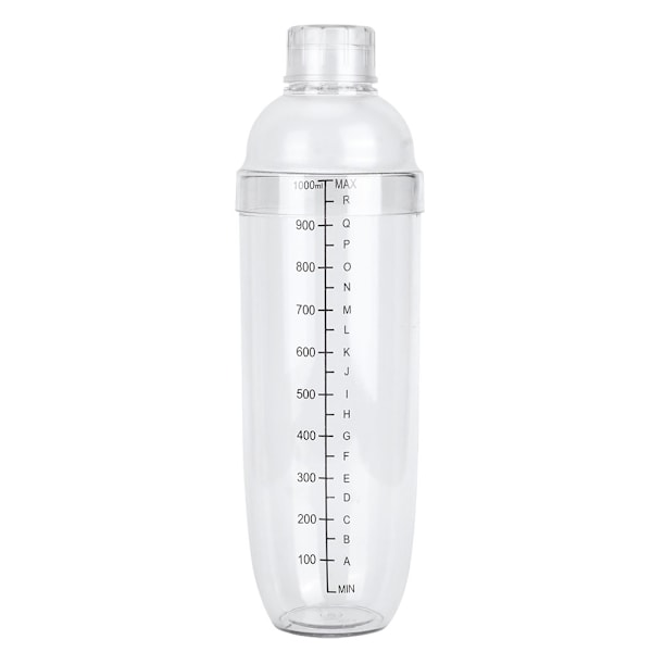 PC Cocktail Shaker with Scale Milk Teapot Juices Wine Plastic Cup for Home Bar Store1000ml