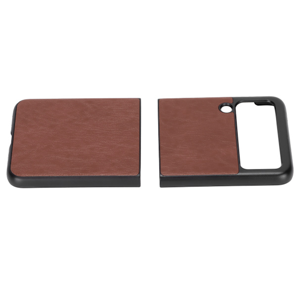 Läderfodral för Samsung Galaxy Z Flip 3 Mobiltelefon Anti Scratch Shockproof CoverBrun