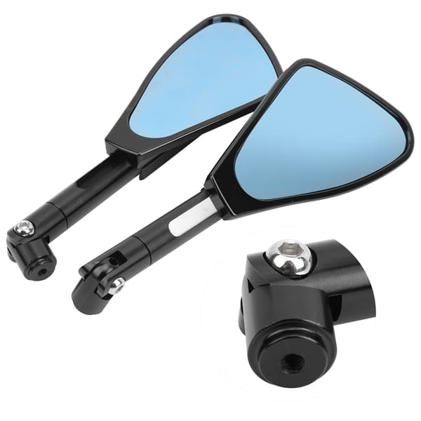 Par Motorcykel Backspeglar Universal Anti-Bländning Triangulär Bakre Glas Aluminiumlegering