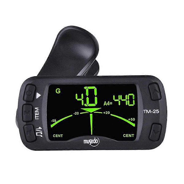 Tm-25 Clip-On Elektrisk Stemmer & Metronom Gitar Kromatisk