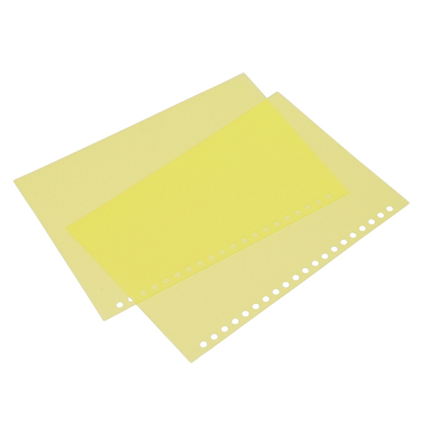 50 st arkpapper A5 20 hål PP-plast för presentation gul