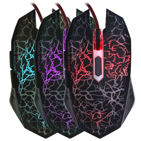 Mus Gamier Kablet 6 Knapper Ergonomisk LED USB Gamer Mus for Datamaskin Bærbar PC Stasjonær PC