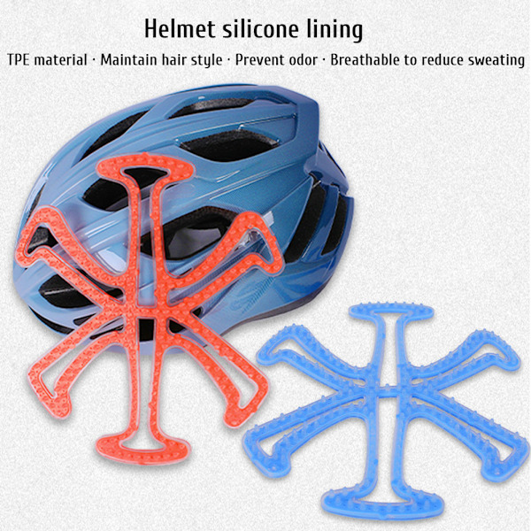 Hjälm Inner Silicone Hjälm Pad Andas Anti Svett Frisyr Hjälm Pad Huvudskydd Liner Universal Hjälm Pads