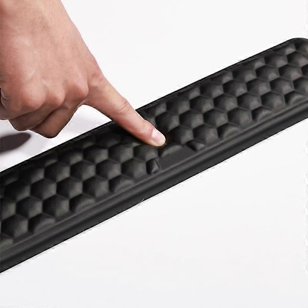 Sort Håndledsstøtte Memory Foam Tastatur og Mus Skridsikker Håndledsstøtte Kit, Håndledsstøttepude til Computer og Laptop Beskytter Håndled -