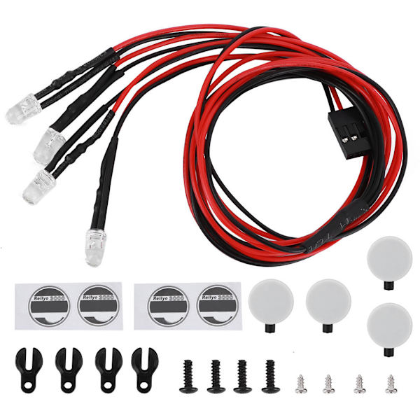 LED-kattokattotelineen valot pyöreä lampunvarjostin sopii Traxxas Trx4/SCX10 II 90046 90047 1/10 RC-autoon4LED