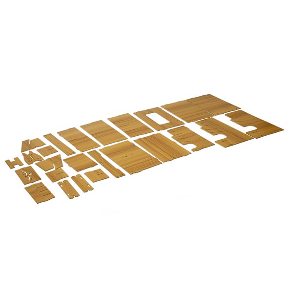 Trä Desktop Organizer med låda Enkel montering Trä Pennhållare Pen Organizer för skrivbord kontorsmaterial