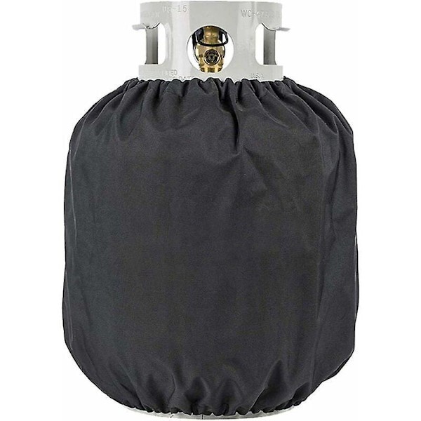 410D Propantankdæksel med justerbare snore, beskytter tanken mod elementerne, vejrbestandig, vandafvisende, UV-bestandig, 35×42cm, Sort