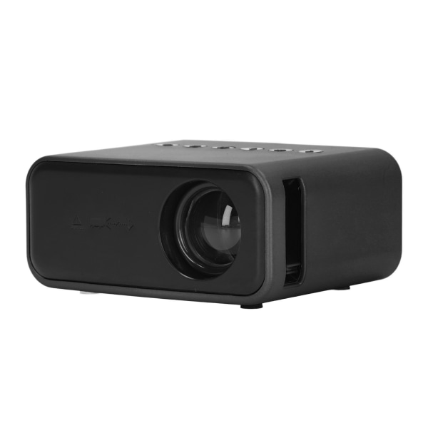 Miniprojektor Bærbar Mini Hjemmefilmprojektor HD LED Mikro Mobiltelefon Sammeskjermprojektor for bærbar PC TV Telefon Nettbrett Svart EU-plugg 100-240V