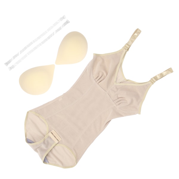 Trådlös BH Dam Shapewear Bantning Kroppsformning Andningsbar helkroppsdräkt (hudfärg)XL