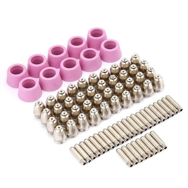 80st/set AG60 SG55 Plasmaskärare Skärbrännare Förbrukningsmaterial Elektroder Munstycken Koppar Kit