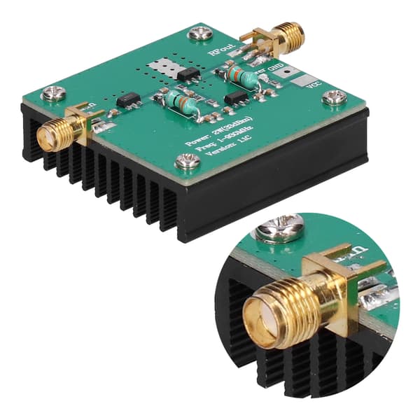 12VDC RF Power Bredbåndsforstærker Forstærkningsmodul 1-930MHz Arbejdsfrekvens 2.0W
