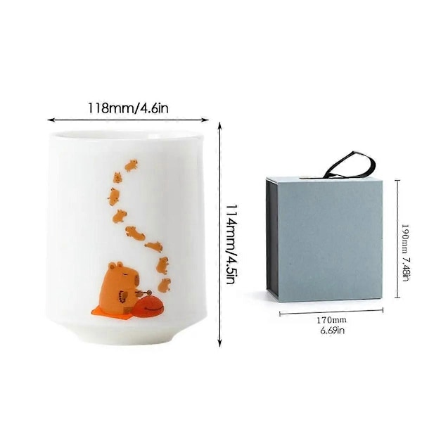Keramiske kaffekopper tekopper i overgangsstil 2 stk. robuste