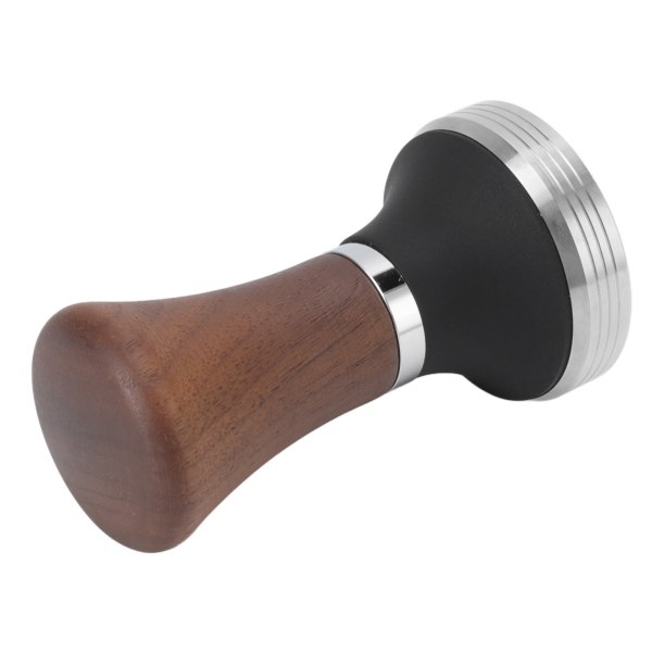 51mm Kaffe Tamper i rustfritt stål av matkvalitet med trykktamper med trehåndtak for kaffeverktøy