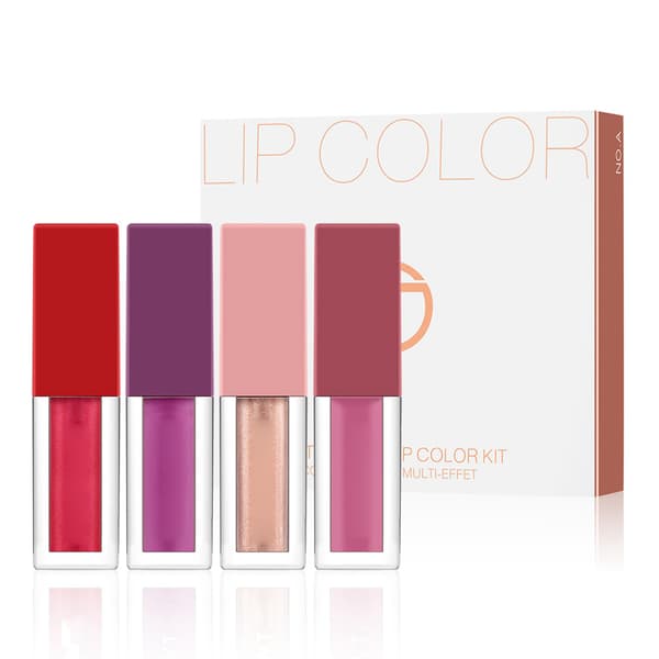 4 stk. Mote Flytende Leppestift Langvarig Lipgloss Damekosmetikk (A)