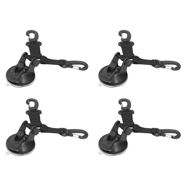 4PCS Sugkoppsförankring Flerfunktionell Tjänst Campingtält Sugkopp Utomhus Dubbelhuvud Säkringskrok