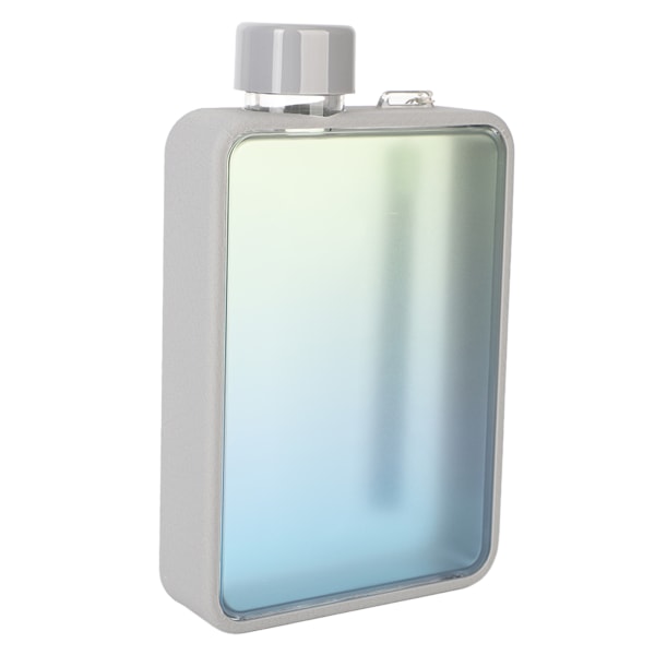 300 ml platt vattenflaska A5 smal vattenflaska för utomhussporter camping gym fitness gradient grå