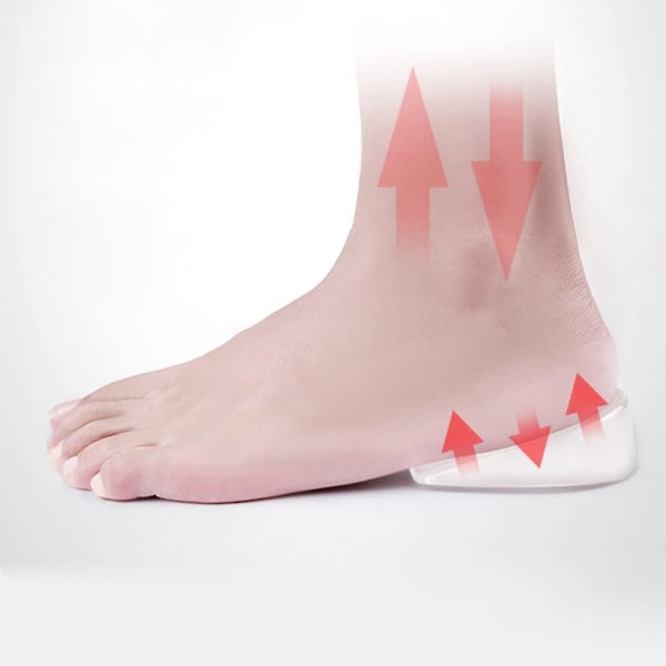 3 par silikon gel hälkuddar för innersula (1cm+2cm+3cm)