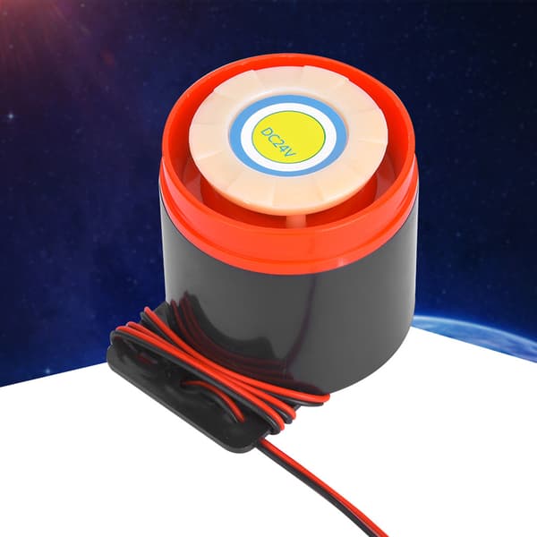 DC 24V 110dB Aktiv Buzzer Alarm Beeper med ledning til DIY elektronik