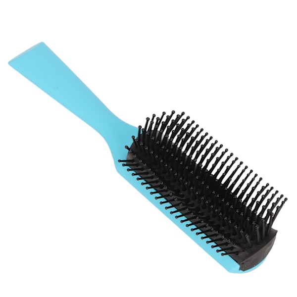 Massasjebørste for hår 9 rader Salon Blow Wet Dry Detangle Styling Hairbrush Kam Avtakbar Blå