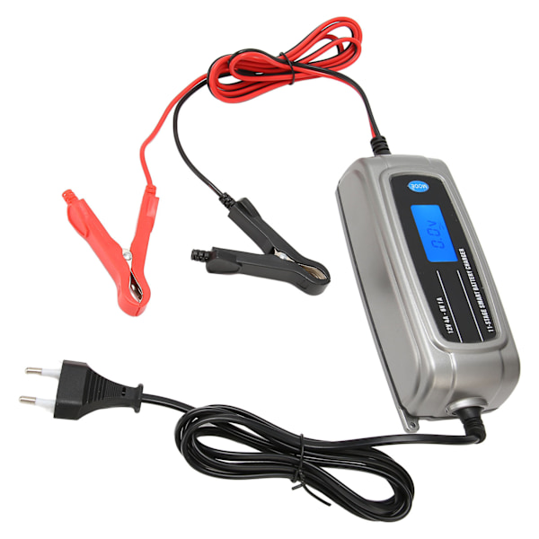 Batterioplader 180 til 240V 11 trin LCD-display Stærk beskyttelse 11 trin Smart batterioplader til bil