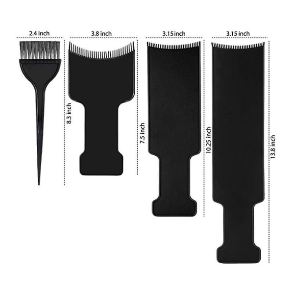 Balayage-brett og børster for hårfarging og salongbruk