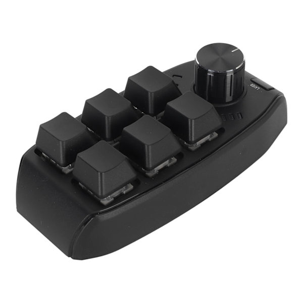 Mininäppäimistö 6 näppäintä 1 nuppi punainen kytkin mekaaninen Plug and Play ohjelmoitava näppäimistö pelaamiseen Toimistomedia Kiinteä USB