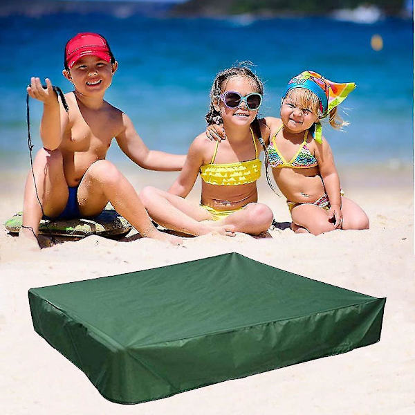 Vihreä 200x200x20cm Vedenpitävä Hiekka-altaan Leikkikalun Peitekansi