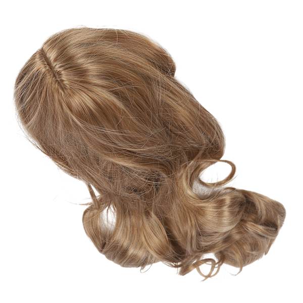 Gradient Blond Lockig Peruk Hög Temperatur Syntetiskt Hår Dam Långt Lockigt Hår för Fest Halloween