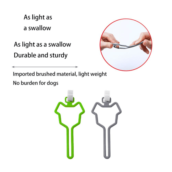 2 ST Hundbajspåshållare för koppel Hundbajspåsehållare Dragrep Toalettväska Dispensers Handsfree klämma för promenader med hunden