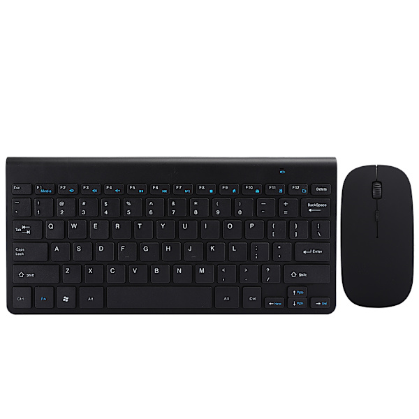 Trådlöst tangentbord Mus Set Ultra Thin Mute Mini Hemmakontor Datortillbehör 2.4G (svart)