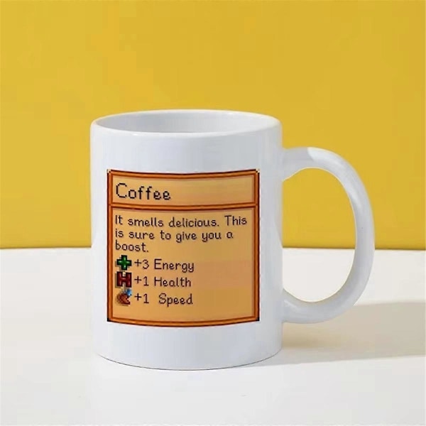 Keramisk Mugg - Tecknad Speldesign Kaffe Mjölk Kopp, Hög Kapacitet