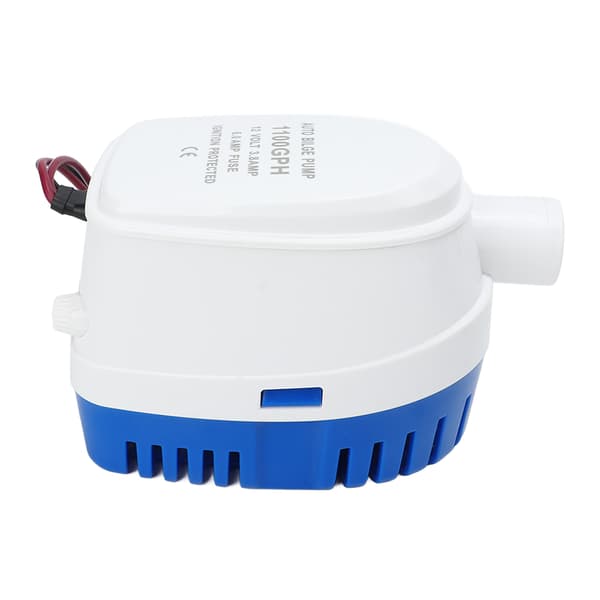 Automatisk dränkbar båtlänsningspump 12V plastbåttillbehör med flottörbrytare 1100GPH