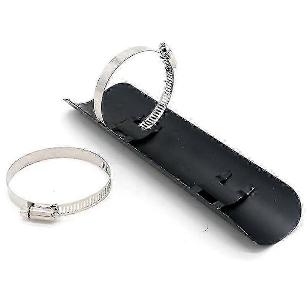 Motorcykel Udstødning Varmebeskyttelse Lige Dæk Muffler Udstødning Hælbeskytter (Sort) SØLV