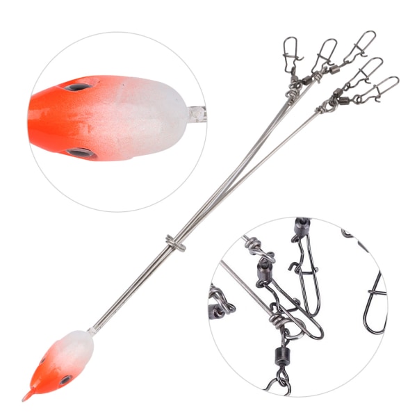 5 Arms Alabama Umbrella Jig Head Fishing Rig syöttikalastusuistimet Snap-pyörillä (1#)